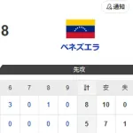 【5-8】WBC侍ジャパン ベスト8　準々決勝でベネズエラに敗れる