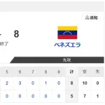 【日本vs.ベネゼエラ】5-8で侍ジャパン負け