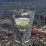 【画像】2032年サウジアラビアに完成予定の天空サッカースタジアムがマジ凄すぎるｗｗｗｗｗｗｗｗｗｗ