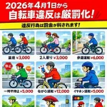 【画像】4月から始まる「自転車の厳罰化」、罰金祭りになりそうWWWWWWWWWWWWWWWW