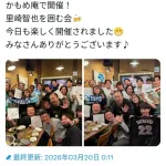 画像　里崎智也さん、市川駅で囲まれる