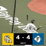 【ソフトバンク対日本ハム開幕戦】ソフトバンク・山川、日本ハム・伊藤大海から今季第1号同点ソロホームラン!!!!!!!!!!!!!