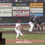 柳田悠岐のタイムリーですぐさま同点！！