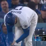 大谷翔平、第三打席は二打席連続四球で出塁