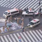 【動画】渋谷のスクランブル交差点で放火！！！！！！！！