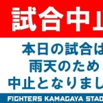 【日本ハム2軍vsハヤテ ファーム交流戦2回戦】雨天のため中止となりました。