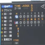 ヤクルト0-5中日(7回表)