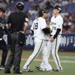 宮城大弥が左腕に違和感…6回途中に急きょ降板