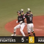 欲しかった追加点！！周東佑京の2ランホームラン！！