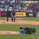大谷翔平、第二打席は四球で出塁