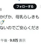 【悲報】ひなこのーと作者さん、開発しすぎてガチで母乳が出るようになるwwwwwwwwww