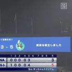【ヤクルト対DeNA4回戦】ヤクルト逆転し降雨コールドで勝利 池山監督ゆかりの愛媛・松山で3連勝決める