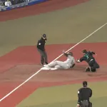 【珍プレー】 ロッテ・伊志嶺コーチ、ソトのインターセプトを肉体的阻止ｗｗｗｗ