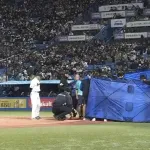 【ヤクルト対DeNA5回戦】神宮で球審にバット直撃　倒れ込み担架で搬送　スタンド騒然のアクシデント