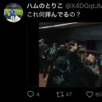 【悲報】日ハムの選手、ベンチでなんか拝んでるっぽい