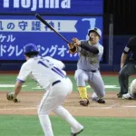 阪神・嶋村麟士朗がうれしいプロ初安打！8回代打でDeNA・伊勢のフォークに食らいつき右前へ