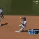 大谷翔平、第三打席は今永から二打席連続安打となるツーベースヒット！！！！！