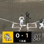 西川史礁、第2号先制ホームランきたぁぁぁあ！！ロッテ先制！！