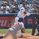 大谷翔平、第二打席で二試合連続安打となるライト前ヒット！！！！！