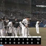 5月1日　ロッテ０－１０西武　先発廣池4失点など投手陣が炎上、20安打二桁失点で打線は完封負けを喫する大敗
