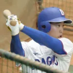 中日・岡林、実戦復帰目前にアクシデントか　試合前練習を切り上げ球場を後に