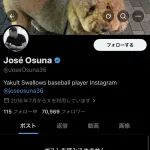 【悲報】ヤクルト・オスナ、垢消し