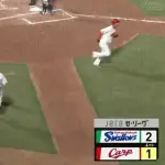 【広島対ヤクルト6回戦】広島・坂倉、ヤクルト・高梨から第5号ソロホームラン！1点差に詰め寄る！！！！！！！！！！！