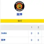 【試合結果】[2026/5/10]DeNAベイスターズ０－３阪神タイガース　完封負け…石田裕太郎の好投実らず