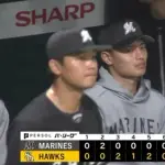 5月10日　ソフトバンク８－３ロッテ　井上の2ランで先制も先発毛利が5失点、その後は打線も苦戦しカード負け越し
