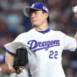 大野雄大（37歳）5勝1敗　防御率1.17　29イニング無失点中