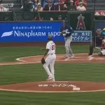 大谷翔平、第一打席は四球で出塁