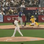 大谷翔平、第二打席は四球で出塁