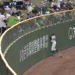 ヤクルト・岩田、カチカチフェンスに激突して魂が抜ける