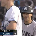 小川龍成、地元でタイムリーきたぁぁぁあ！！ロッテ先制！