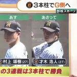 阪神タイガース、ジャイアンツに髙橋・村上・才木をぶつける