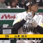 山本祐大が今日も2安打　打率.378と好調