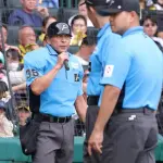 真鍋球審が阪神・森下退場を説明「警告はしました。それでもまだ続けたので退場」