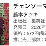 【悲報】チェンソーマン2部とかいう漫画史上最も不要だった続編ｗｗｗｗｗｗｗｗｗｗ