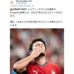 【悲報】クリロナを批判したポルトガル代表の若手、12万件のアンチコメントで大炎上