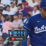 大谷翔平、５回まで３失点で８勝目の権利を得る！