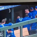 【動画】大谷がベンチ裏でラッシングをシメてるのをベッツとマンシーが覗く