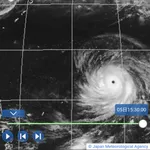 【画像】台風9号さん、ちょっとヤバい