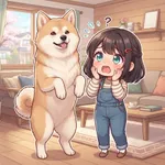 特大秋田犬が2本足でぐいっと直立、飼い主と並んだら"ほぼ同身長"だった…「中に人が入ってる?」