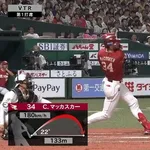 【ソフトバンク対楽天14回戦】楽天・マッカスカー、二試合で4本目となる第11号ソロホームラン!!!!!!!!!!!!