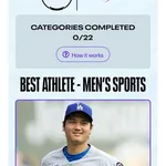 【特大朗報】大谷翔平さん、史上初のESPY賞3冠達成か