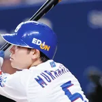 【中日】村松開人、先制アーチ!初回、広島床田から右翼ウイング越えソロ!!