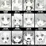 【悲報】少女漫画家さん、41年で絵柄が変わりすぎてしまう