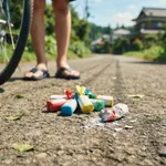俺のガキの頃は夏休みに入るとかんしゃく玉がパン!パン!って車に引かれて鳴るの聞いていたな
