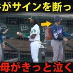 敵チーム新人「あの...ボールにサイン下さい。母へのお土産にしたくて」大谷翔平「ダメだ」