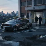 パトカーを鉄パイプで殴る 警察署構内に侵入 容疑で現行犯逮捕の男